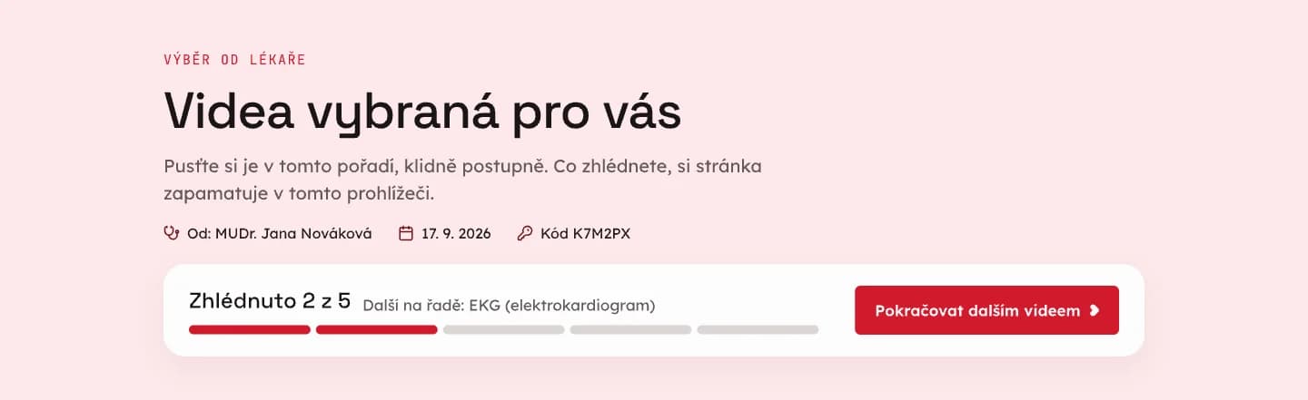 Ukázka záhlaví výběru: Videa vybraná pro vás, od MUDr. Jana Nováková, zhlédnuto 2 z 5